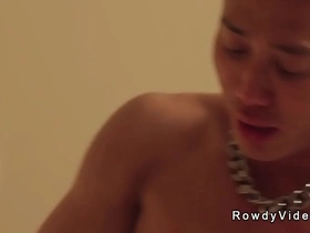 Asian gay porn star gives handjob and receives anal penetration