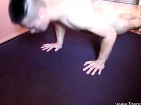 Fit Asian stud shows off muscular physique