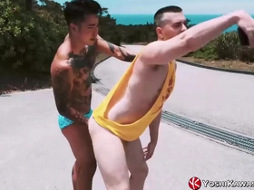 Yoshi Kawasaki and Axel Abysse in intense fist action
