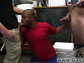 Gay pawnshop leads to steamy encounter with well-endowed black men