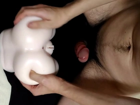 Japanese gay masturbates with hard cock