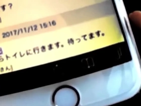 Japanese gay man waits in the nude by the toilet