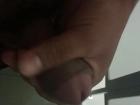 Japanese twink's solo session with a big cock