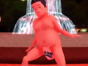 Japanese animated gay dance performance