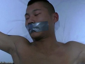 Young gay boys explore BDSM with Asian slave