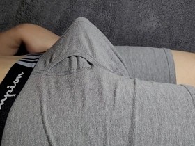 Young Japanese man pleasures his petite shaft