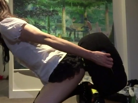 Tiny cock guy enjoys anal play with toys
